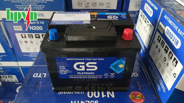 Ắc quy GS DIN60L 60ah ch&iacute;nh h&atilde;ng