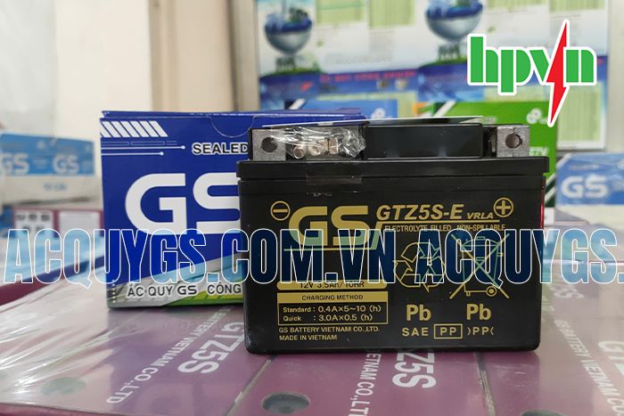 Bình ắc quy GS GTZ5S-E 12V 3.5Ah Chính Hãng