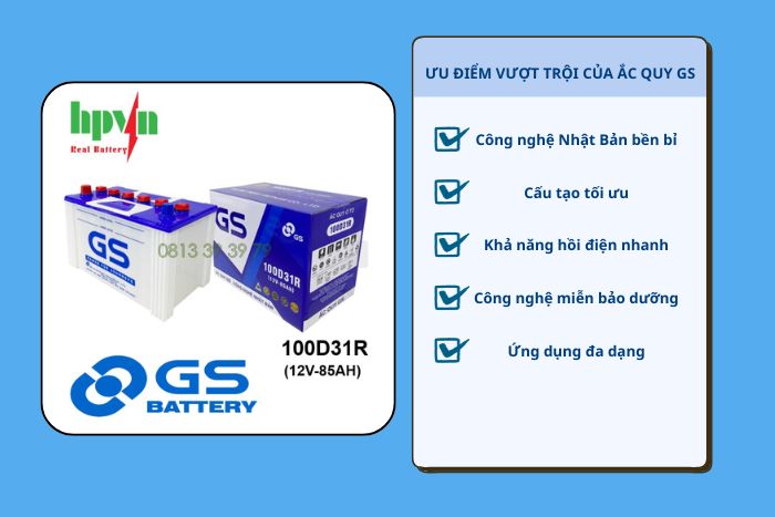 Ắc quy GS - thương hiệu ắc quy uy t&iacute;n đến từ Nhật Bản&nbsp;