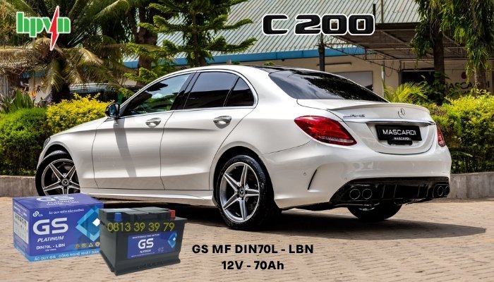 Ắc quy GS xe Mercedes C200