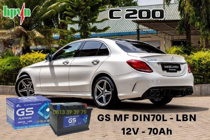 Giá Bình Ắc Quy GS Xe Mercedes C200 Chính Hãng 2025