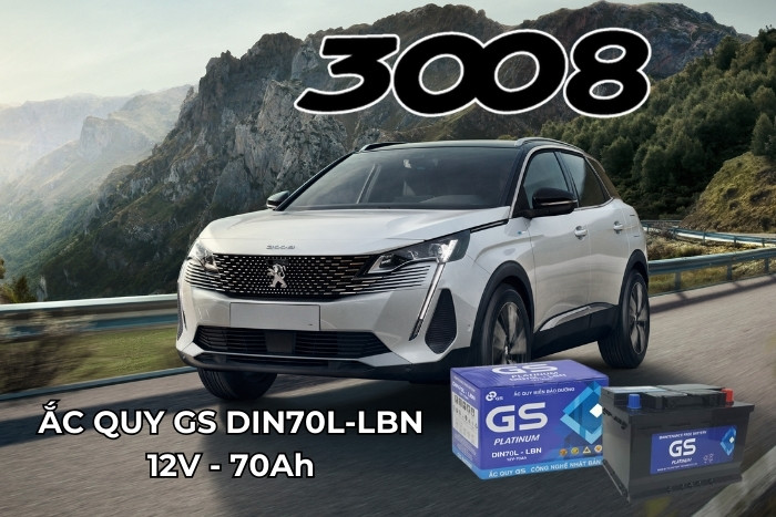 Bình Ắc Quy Chính Hãng Cho Xe Peugeot 3008