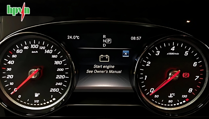 Đèn cảnh báo hình ắc quy hiện trên taplo