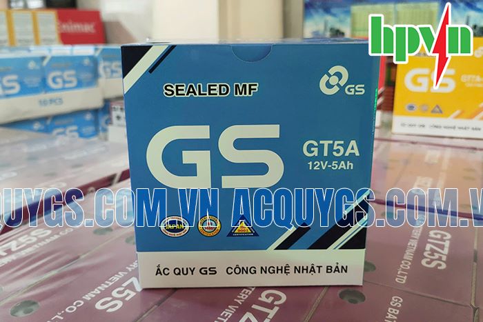 Mua bình ắc quy GS GT5A chính hãng tại acquygs.com.vn