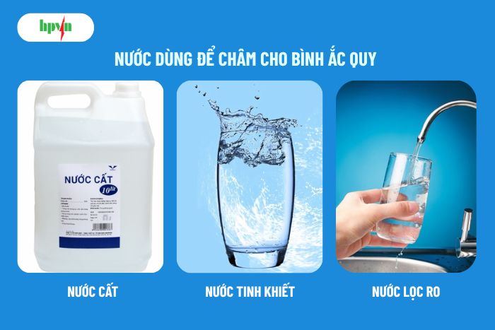 Nước d&ugrave;ng để ch&acirc;m b&igrave;nh ắc quy&nbsp;