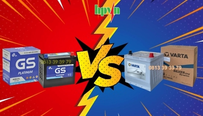 So sánh ắc quy GS và Varta