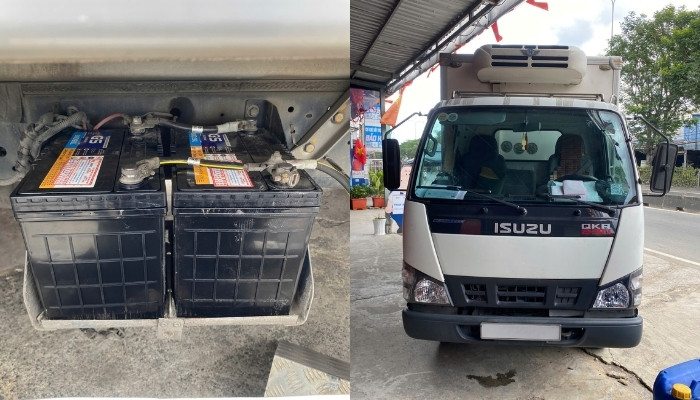 Thay cặp bình ắc quy GS 80D26L cho xe tải Isuzu QKR 230