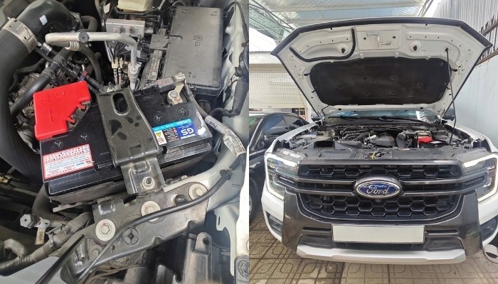 Thay ắc quy GS DIN80L cho Ford Ranger