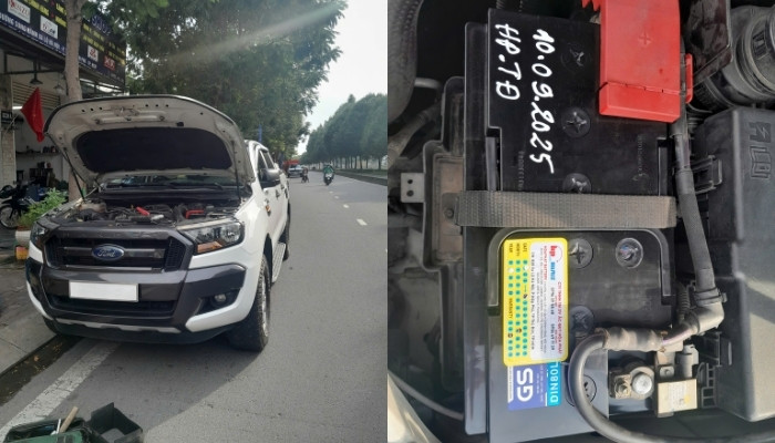 Thay ắc quy GS cho Ford Ranger tại phường Tăng Nhơn Phú